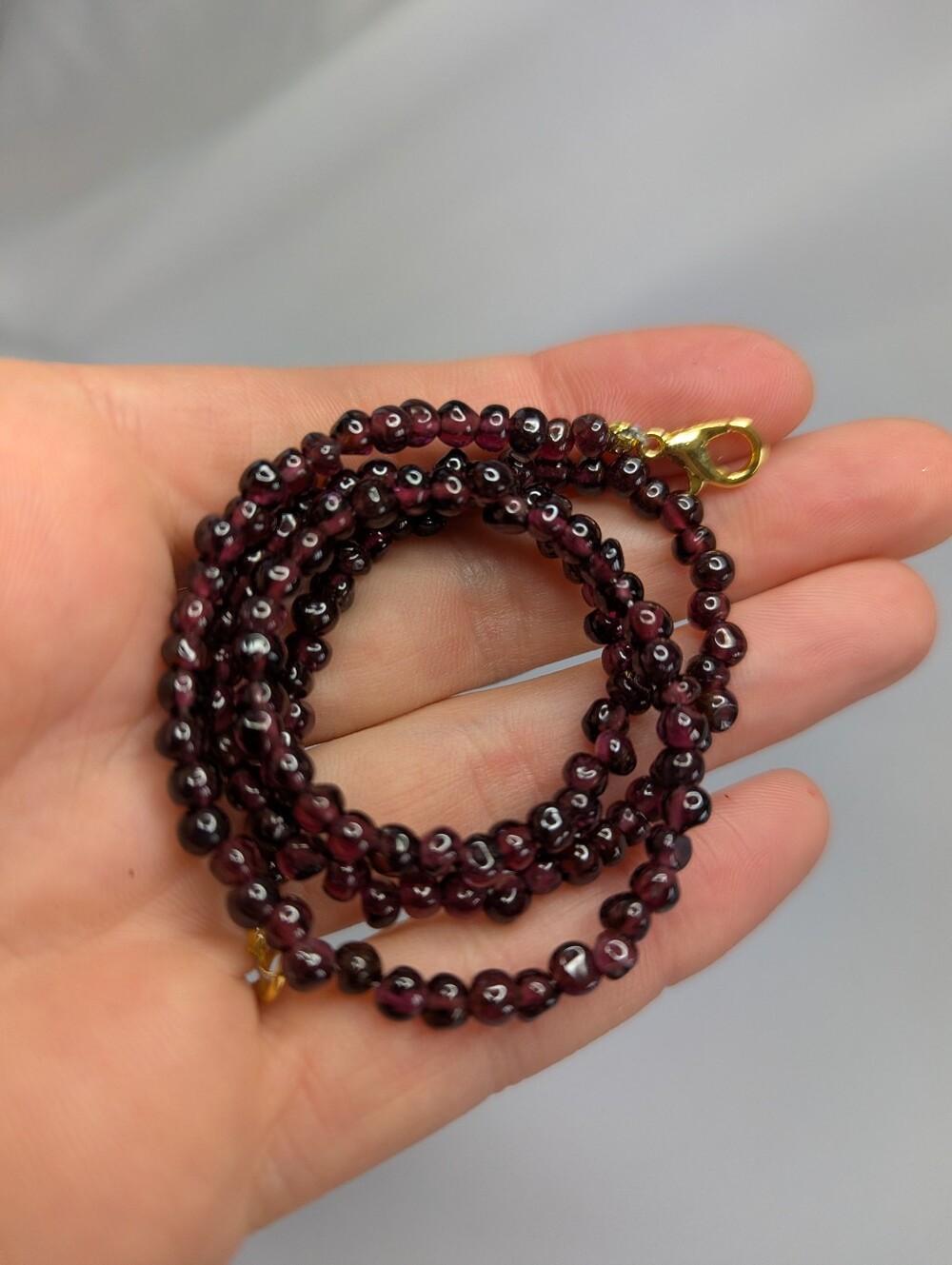 Garnet Bead Necklace